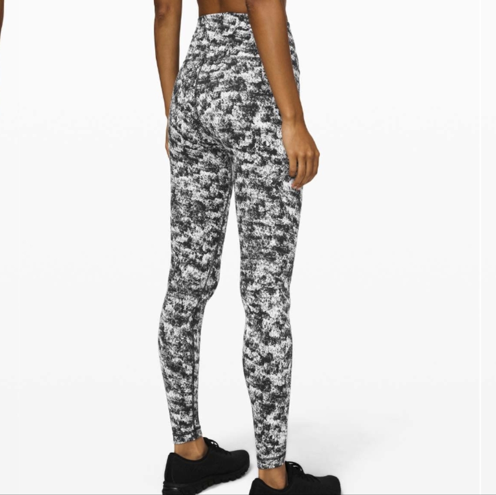 Lululemon Wunder Under High-Rise Tight 25" *Luxtreme Misted Jacquard Black Whit